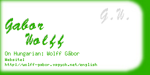 gabor wolff business card